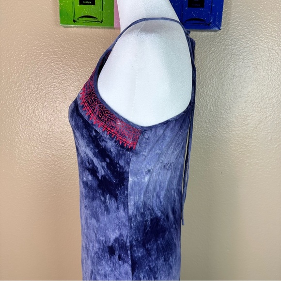Maxi DressSleeveless Tie Dye Multicolor Summer Large Spring Sundress Beach (New) - Picture 7 of 12